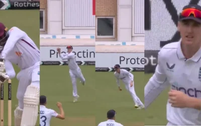 ENG vs WI [WATCH]: Harry Brook plucks a screamer to dismiss Kevin Sinclair on Day 3 of the 2nd Test