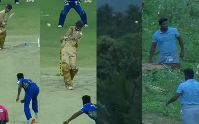 WATCH: A local man runs away with the ball after the batter hits a six out of the ground in TNPL 2024