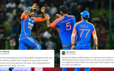 Netizens celebrate as India completes a T20I series whitewash with a super over victory against Sri Lanka