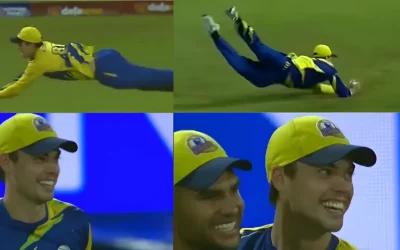 WATCH: Mark Chapman takes a spectacular catch of Muhammad Waseem in LPL 2024