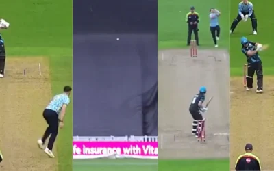 WATCH: Matthew Waite hits George Garton for 34 runs in an over during T20 Blast 2024