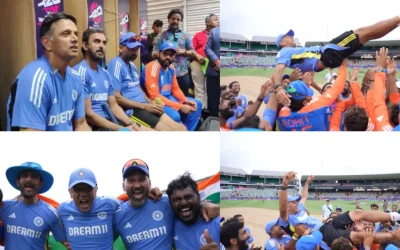 WATCH: Rahul Dravid bids emotional farewell to Team India after historic T20 World Cup win