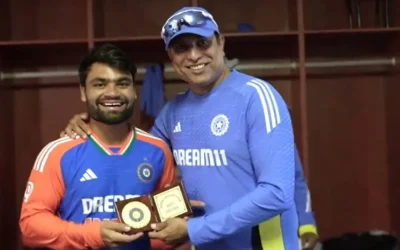 A video of Rinku Singh getting the best fielder medal post ZIM vs IND series goes viral