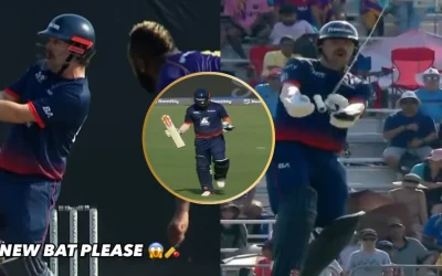 WATCH: Travis Head shocked as his bat breaks in two against Andre Russell’s bowling at MLC 2024