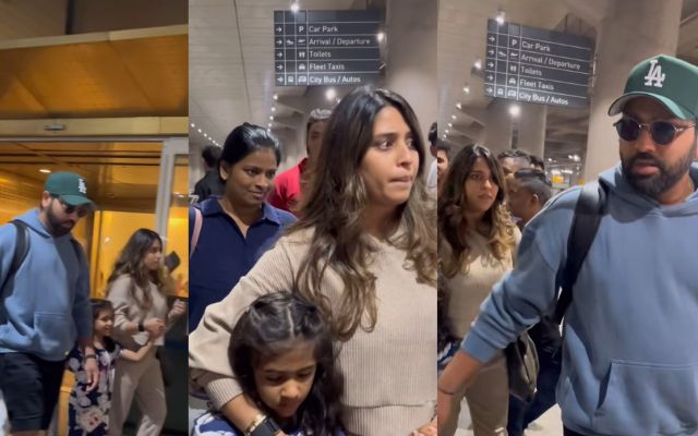 परिवार की सुरक्षा का Rohit Sharma रखते हैं पूरा ध्यान, एयरपोर्ट पर वाइफ-बेटी के लिए बने बॉडीगार्ड