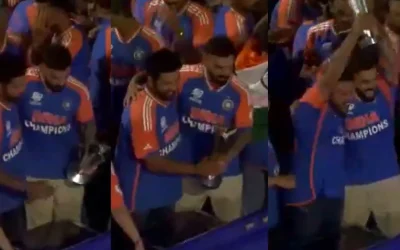 Virat Kohli and Rohit Sharma lift the T20 World Cup trophy during India’s victory parade; video breaks the internet