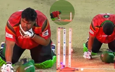 WATCH: Azam Khan gets out in a bizarre manner after being struck by a bouncer during CPL 2024