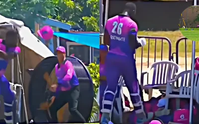 WATCH: Carlos Brathwaite’s helmet-toss drama captivates fans in Max 60 Caribbean 2024