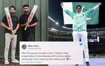 Cricket fraternity lauds Arshad Nadeem for winning a historic gold medal for Pakistan at Paris Olympics 2024