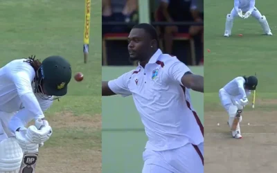 WI vs SA [WATCH]: Jayden Seales sends Tony de Zorzi’s off-stump flying on Day 1 of the 2nd Test