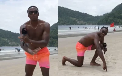 SA vs WI [WATCH]: Kagiso Rabada gives a humorous pitch report from beach ahead of the 2nd Test