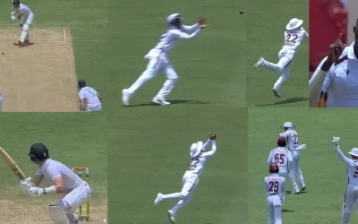 WI vs SA [WATCH]: Kavem Hodge plucks a stunning catch to dismiss Tristan Stubbs on Day 1 of the 2nd Test