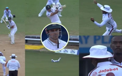 WATCH: Keacy Carty’s brilliant grab provides Jayden Seales his maiden home Test wicket | WI vs SA, Day 2