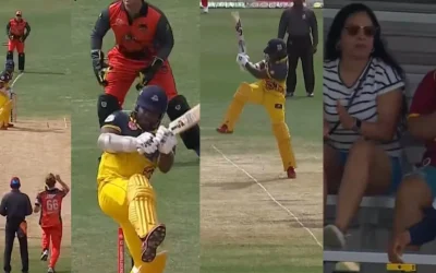 WATCH: Kyle Mayers hits an unbelievable no-look six in the Global T20 Canada 2024