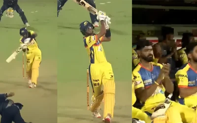 WATCH: Rahul Dravid’s son Samit smashes a spectacular six in the Maharaja Trophy T20 2024