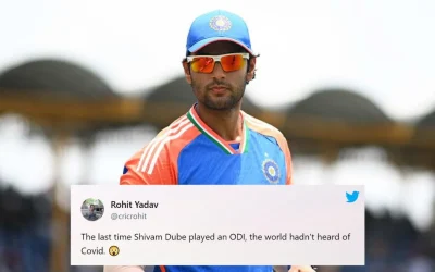 Netizens react as Shivam Dube returns to the 50-over format after a long gap during India’s 1st ODI against Sri Lanka