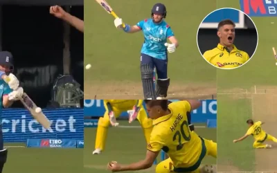 ENG vs AUS [WATCH]: Aaron Hardie pulls off a stunning caught-and-bowled to dismiss Ben Duckett in the second ODI