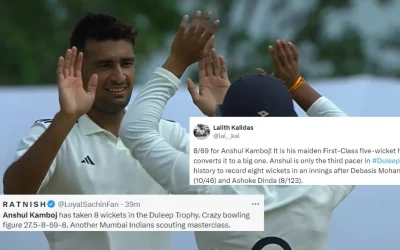 Fans go wild as Anshul Kamboj destroys India B with 8-wicket haul in the Duleep Trophy 2024