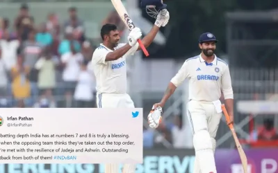 Fans react as Ravichandran Ashwin and Ravindra Jadeja lead India’s recovery on Day 1 of the first Test against Bangladesh