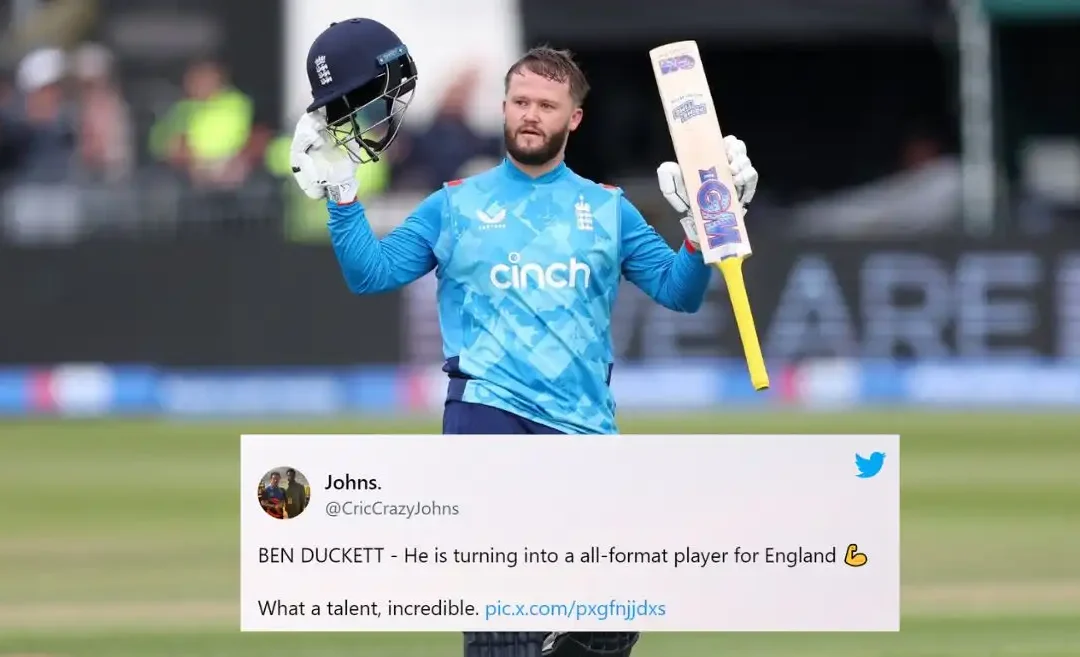 Netizens react as Ben Duckett slams a fighting century in the 5th ODI against Australia