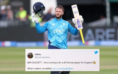 Netizens react as Ben Duckett slams a fighting century in the 5th ODI against Australia