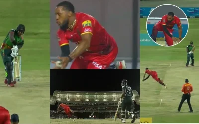 WATCH: Chris Jordan’s incredible caught-and-bowled to dismiss Kyle Mayers in CPL 2024