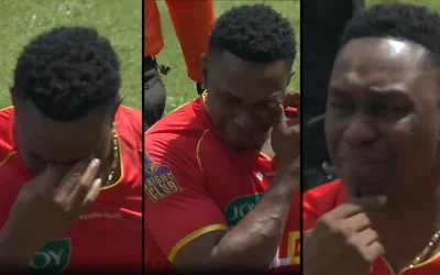 WATCH: Dwayne Bravo breaks down in tears after playing his last CPL T20 match