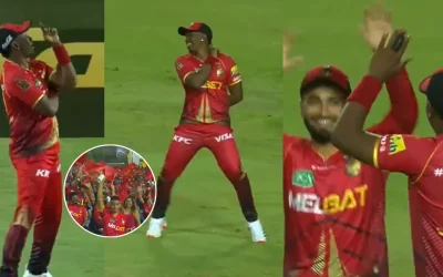 WATCH: Dwayne Bravo’s special dance moves after taking the catch of Evin Lewis in CPL 2024