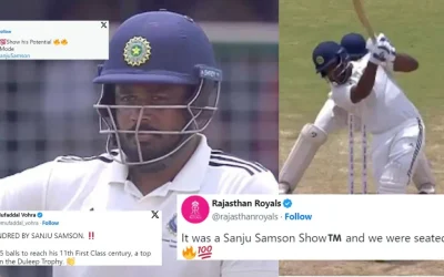 Fans react as Sanju Samson shines with a maiden century in Duleep Trophy 2024