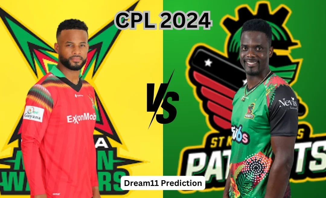 GUY vs SKN, CPL 2024: Match Prediction, Dream11 Team, Fantasy Tips and Pitch Report | Guyana Amazon Warriors vs St Kitts and Nevis Patriots