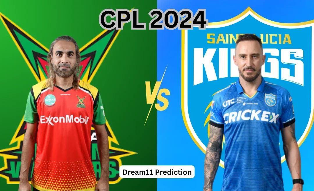 GUY vs SLK, CPL 2024: Match Prediction, Dream11 Team, Fantasy Tips and Pitch Report | Guyana Amazon Warriors vs Saint Lucia Kings