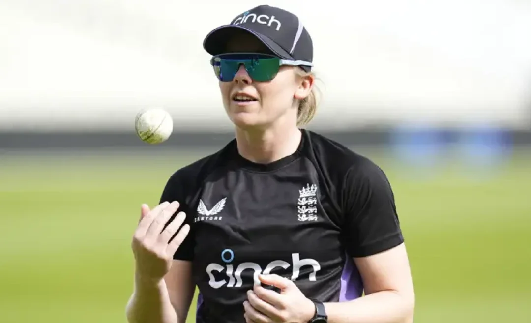 England captain Heather Knight reacts after being reprimanded for ‘blackface’ photo