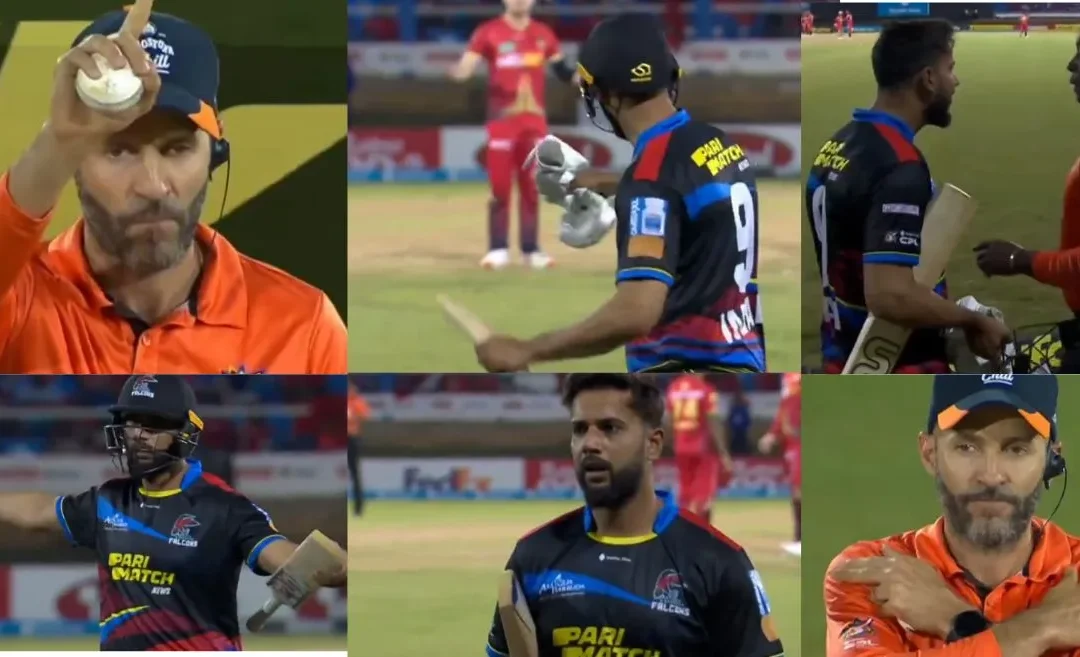 WATCH: Imad Wasim engages in an aggressive spat with the umpires in CPL 2024 match