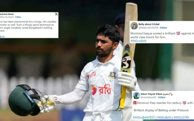 IND vs BAN 2024: Fans react as Mominul Haque slams a brilliant ton on Day 4 of the second Test