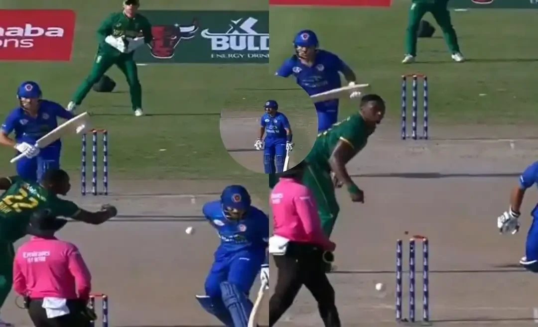 WATCH: Afghanistan batter Rahmat Shah falls victim to an unusual run-out in 3rd ODI against South Africa