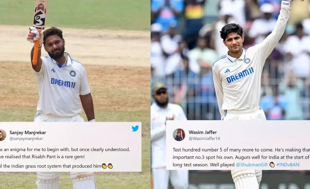 Fans go wild as Rishabh Pant, Shubman Gill hit dazzling centuries as India gain control on Day 3 of the Chennai Test