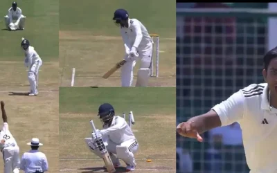 WATCH: Aaqib Khan dismisses Ruturaj Gaikwad, Rajat Patidar off consecutive balls in the Duleep Trophy 2024