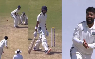 WATCH: Shams Mulani rips out Devdutt Padikkal’s leg stump with an unplayable delivery in the Duleep Trophy 2024