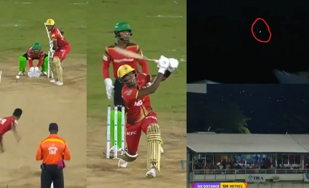 WATCH: Shaqkere Parris smokes Nathan Sowter for a 124m six in a thrilling CPL 2024 clash