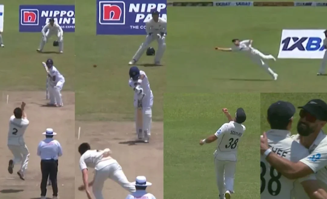 SL vs NZ [WATCH]: Tim Southee takes a flying catch to dismiss Pathum Nissanka on Day 3 of the 1st Test