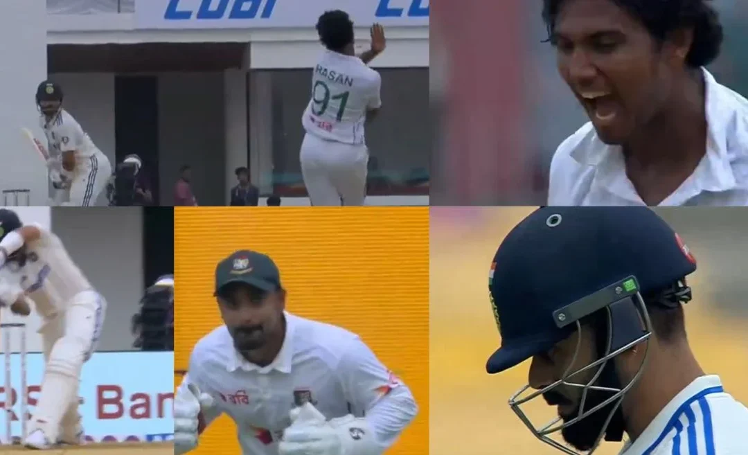 IND vs BAN [WATCH]: Virat Kohli’s struggle outside off-stump leads to his dismissal on Day 1 of the first Test