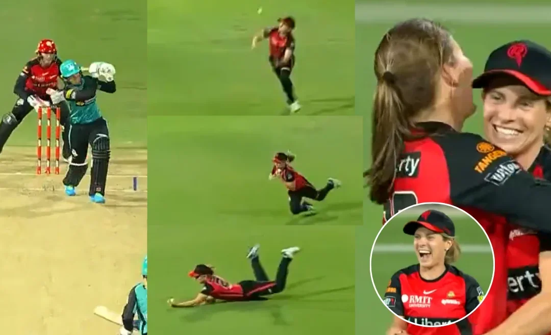 WBBL 2024 [WATCH]: Sophie Molineux pulls of a juggling catch to dismiss Lauren Winfield-Hill