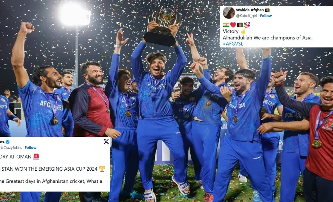 Twitter reactions: Afghanistan A beat Sri Lanka A to claim Emerging Teams Asia Cup Title 2024