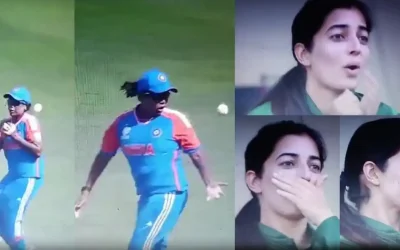 WATCH: Aliya Riaz burst into laughter after Asha Sobhana drops a sitter in IND vs PAK game at Women’s T20 World Cup 2024