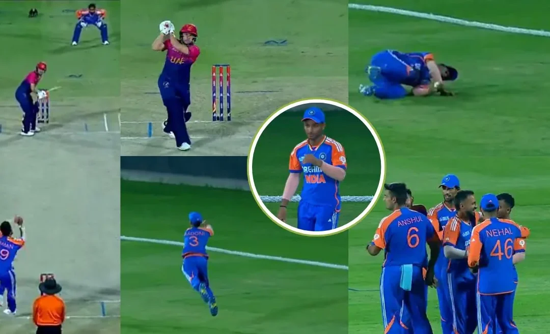 WATCH: Ayush Badoni pulls off a jaw-dropping flying catch in Emerging Asia Cup 2024