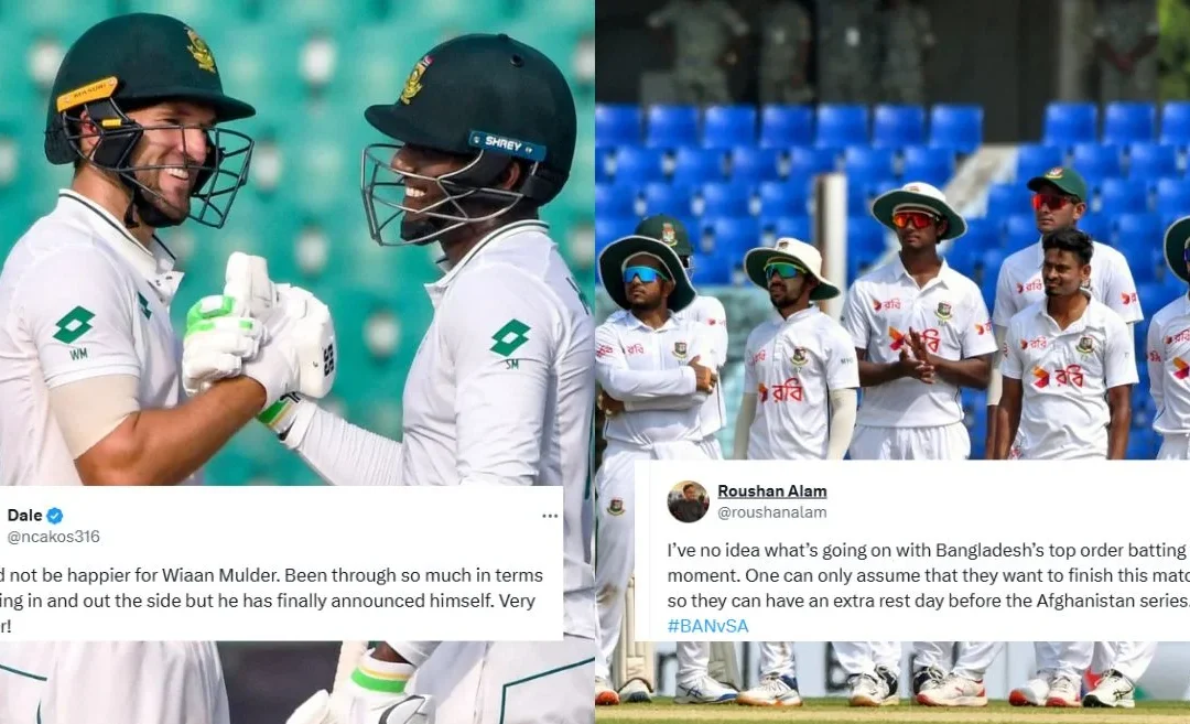 Twitter reactions: Wiaan Mulder, bowlers shine as South Africa tighten their grip over Bangladesh on Day 2 of the 2nd Test