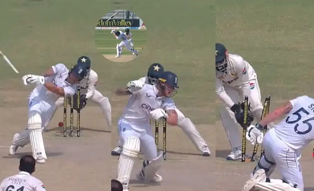 WATCH: England captain Ben Stokes falls to a bizarre dismissal on Day 4 of 2nd Test against Pakistan