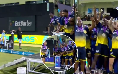 WATCH: Faf du Plessis replicates Rohit Sharma’s iconic trophy celebration after lifting the CPL 2024 trophy