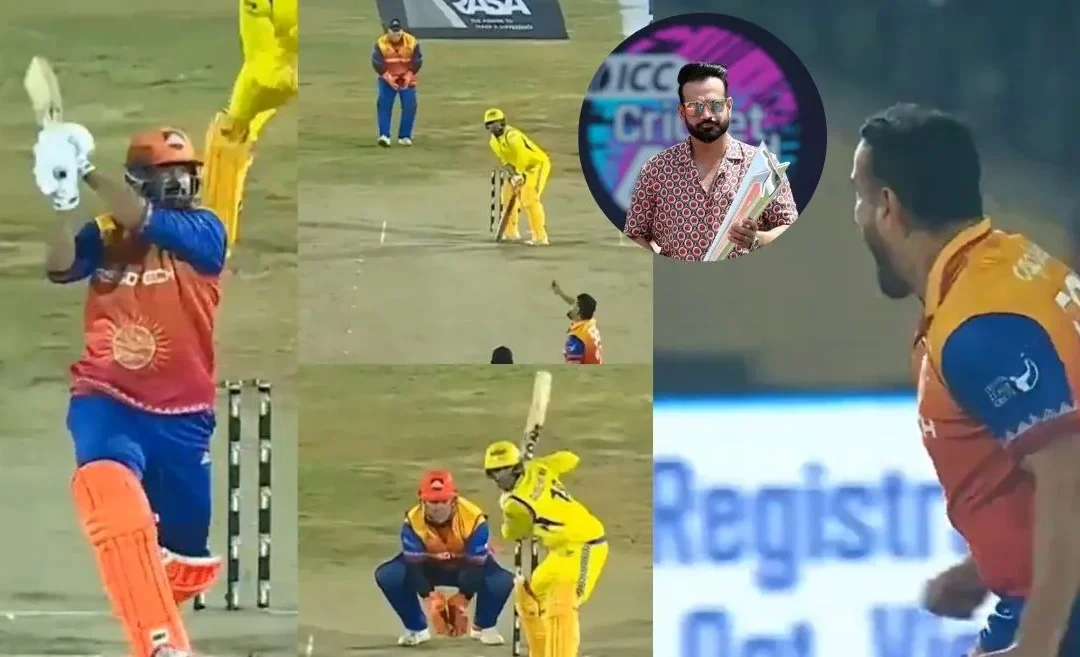 LLC 2024 [WATCH]: Irfan Pathan shines with the bat before defending 12 runs in the final over during Qualifier 2