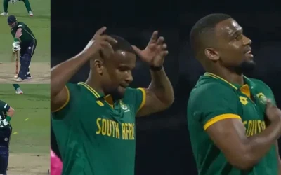 WATCH: Lizaad Williams pulls out his signature celebration after dismissing Andrew Balbirnie during IRE vs SA 2nd ODI